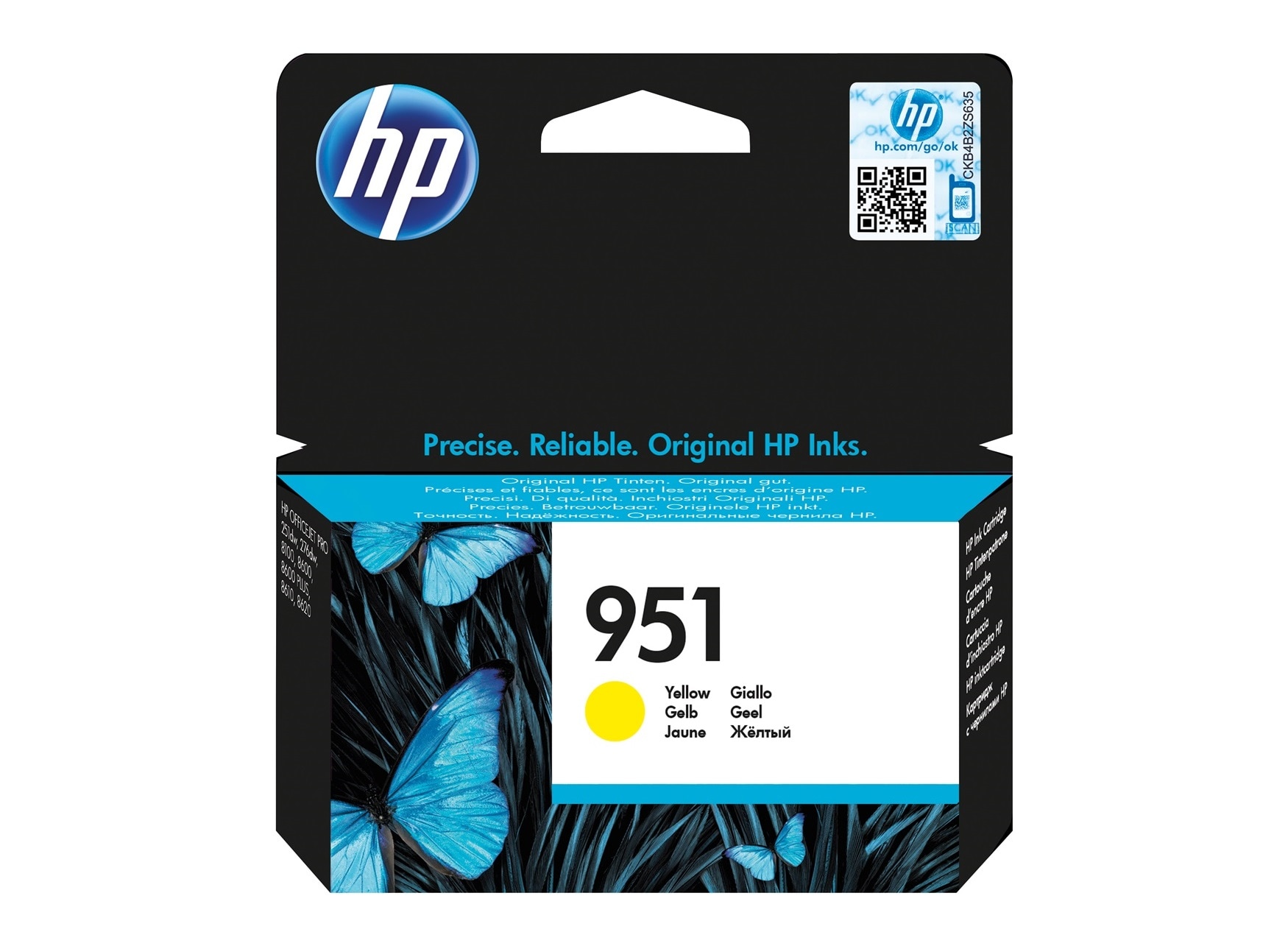 Cartucho de tinta original HP 951 amarillo